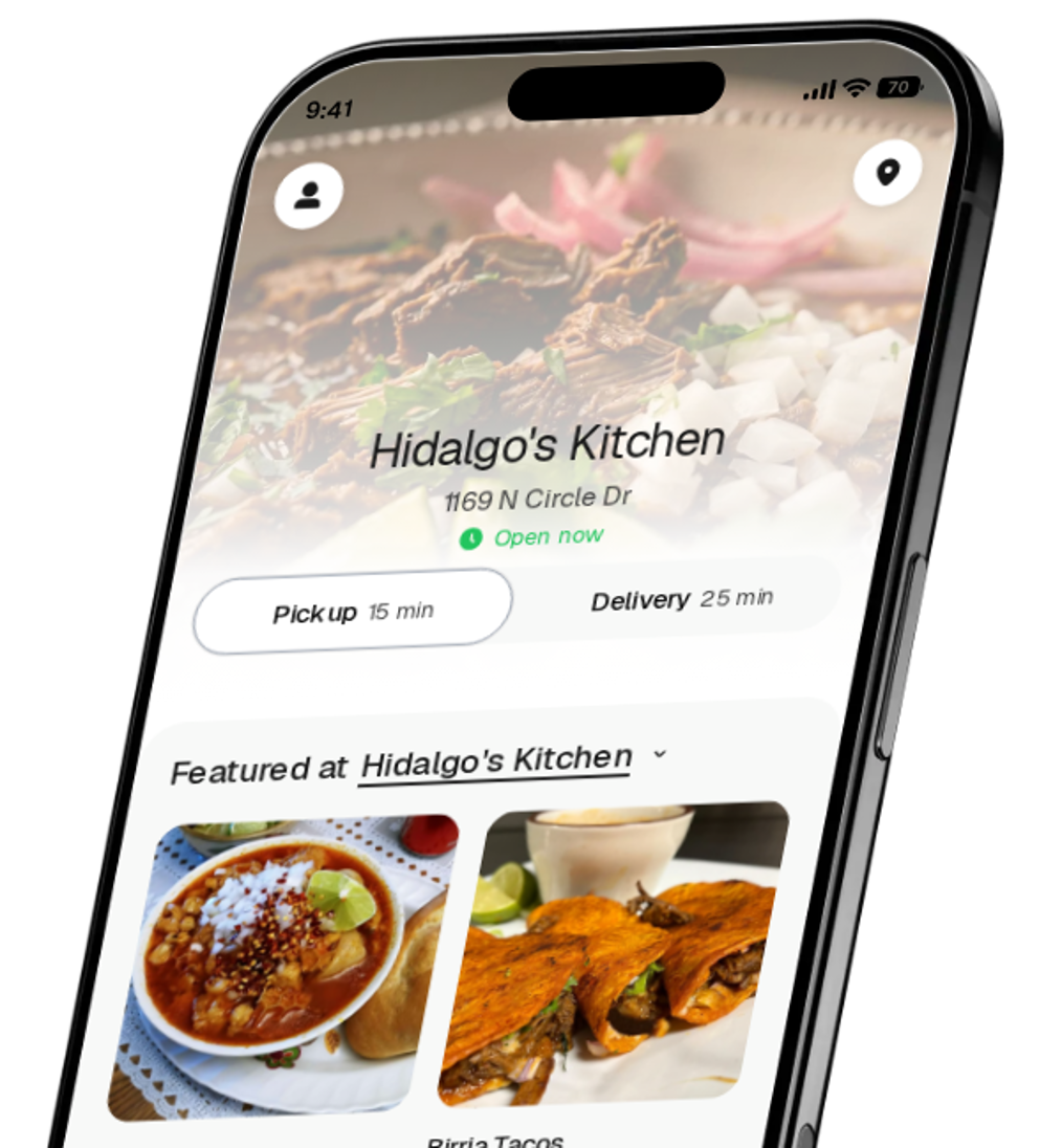 Hidalgo's Kitchen app preview
