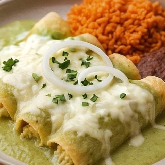 Chicken Enchiladas/Enchiladas De Pollo.